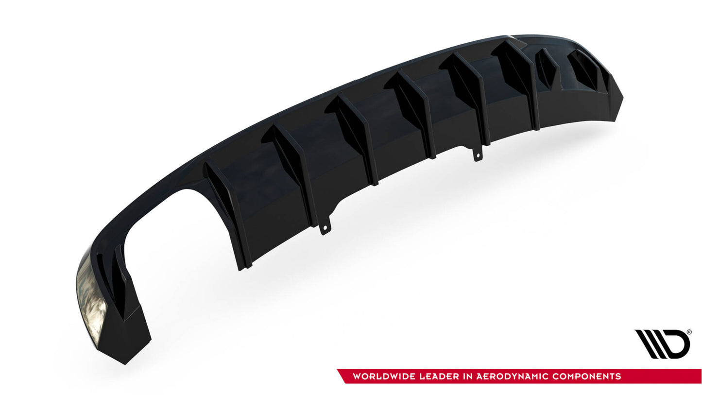 Diffusor Heck Ansatz für Audi A4 S-line B9 (Doppelauspuff li.endrohr)
