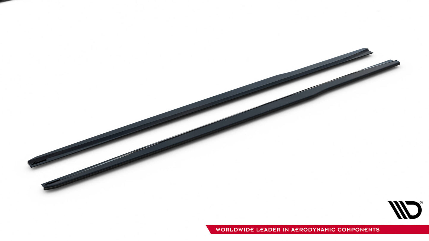 Seitenschweller Ansatz für V.3 für Ford Focus ST / ST-Line Mk4 Facelift schwarz Hochglanz