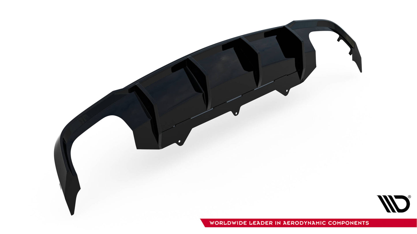 Diffusor Heck Ansatz V.2 für Audi A6 / A6 C7 S-line/ S6 C7 Facelift schwarz Hochglanz