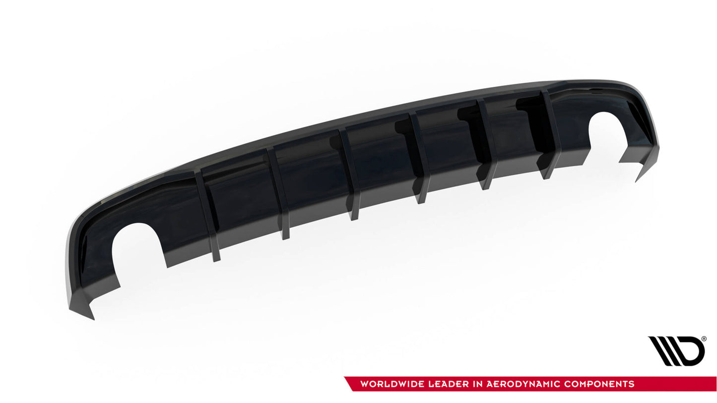 Diffusor Heck Ansatz für Audi A5 S-Line Coupe / Sportback 8T Facelift (Einzelauspuff li. re.)