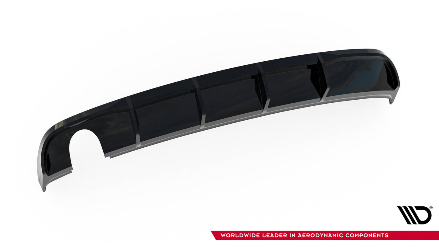 Diffusor Heck Ansatz für Audi A3 Limousine 8V Facelift (Ausführung mit einseitigem Doppelauspuffendrohr)