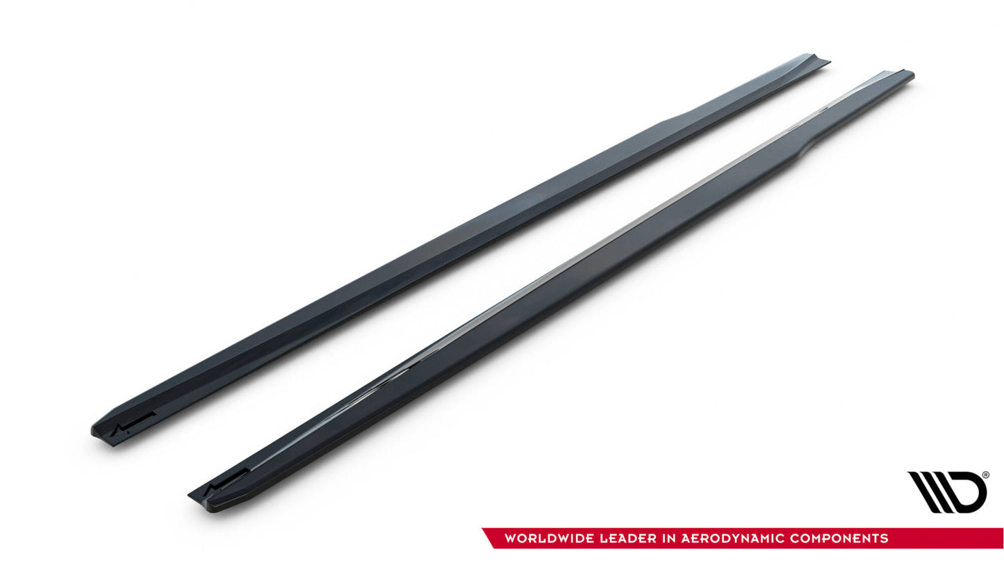 Seitenschweller Ansatz für V.3 für Ford Focus ST / ST-Line Mk4 Facelift schwarz Hochglanz