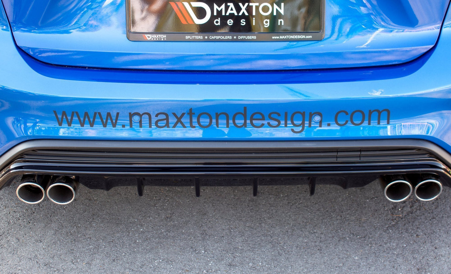 Diffusor Heck Ansatz für Ford Focus Hatchabck ST-Line schwarz Hochglanz