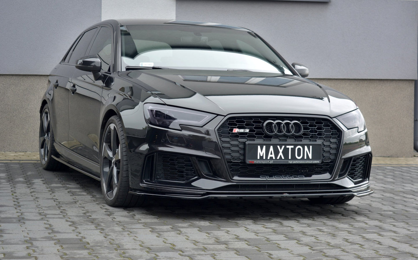 Front Ansatz V.2 für Audi RS3 8V FL Sportback schwarz Hochglanz