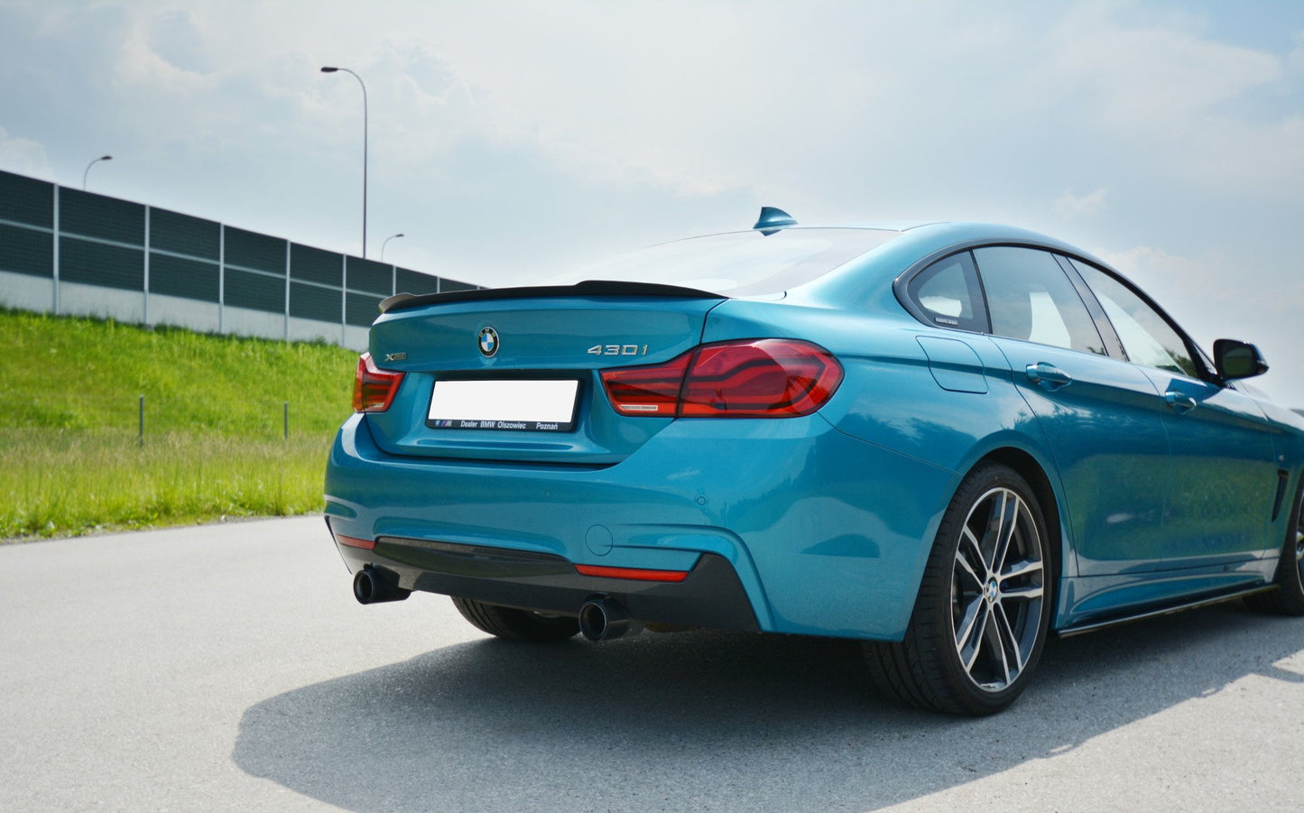 Spoiler CAP für BMW 4er Gran Coupe Standard / M-Paket F36 / F36 Facelift schwarz Hochglanz
