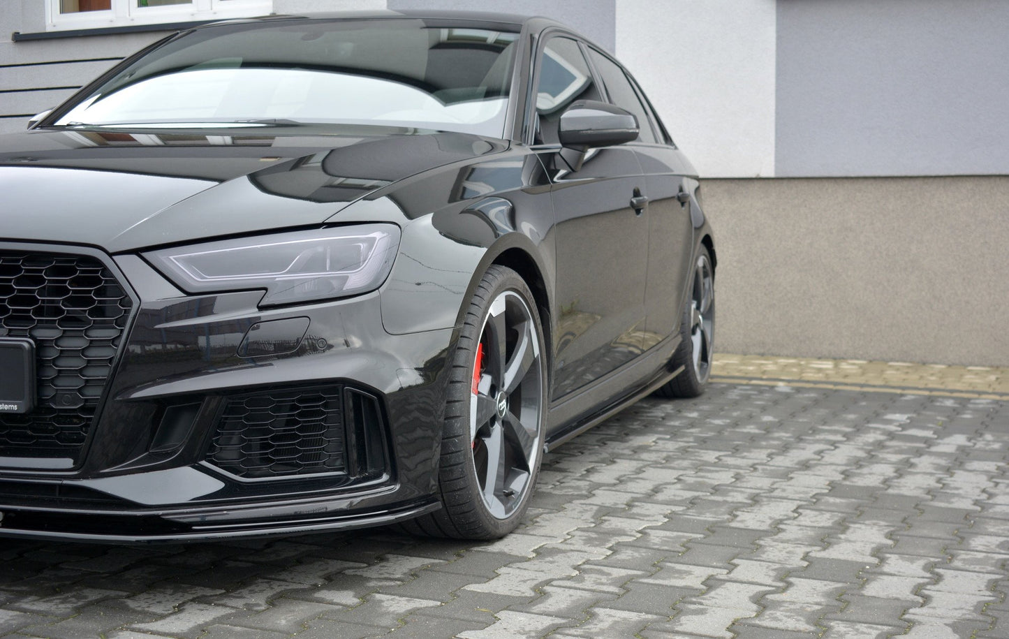 Seitenschweller Ansatz für Audi RS3 8V FL Sportback schwarz Hochglanz