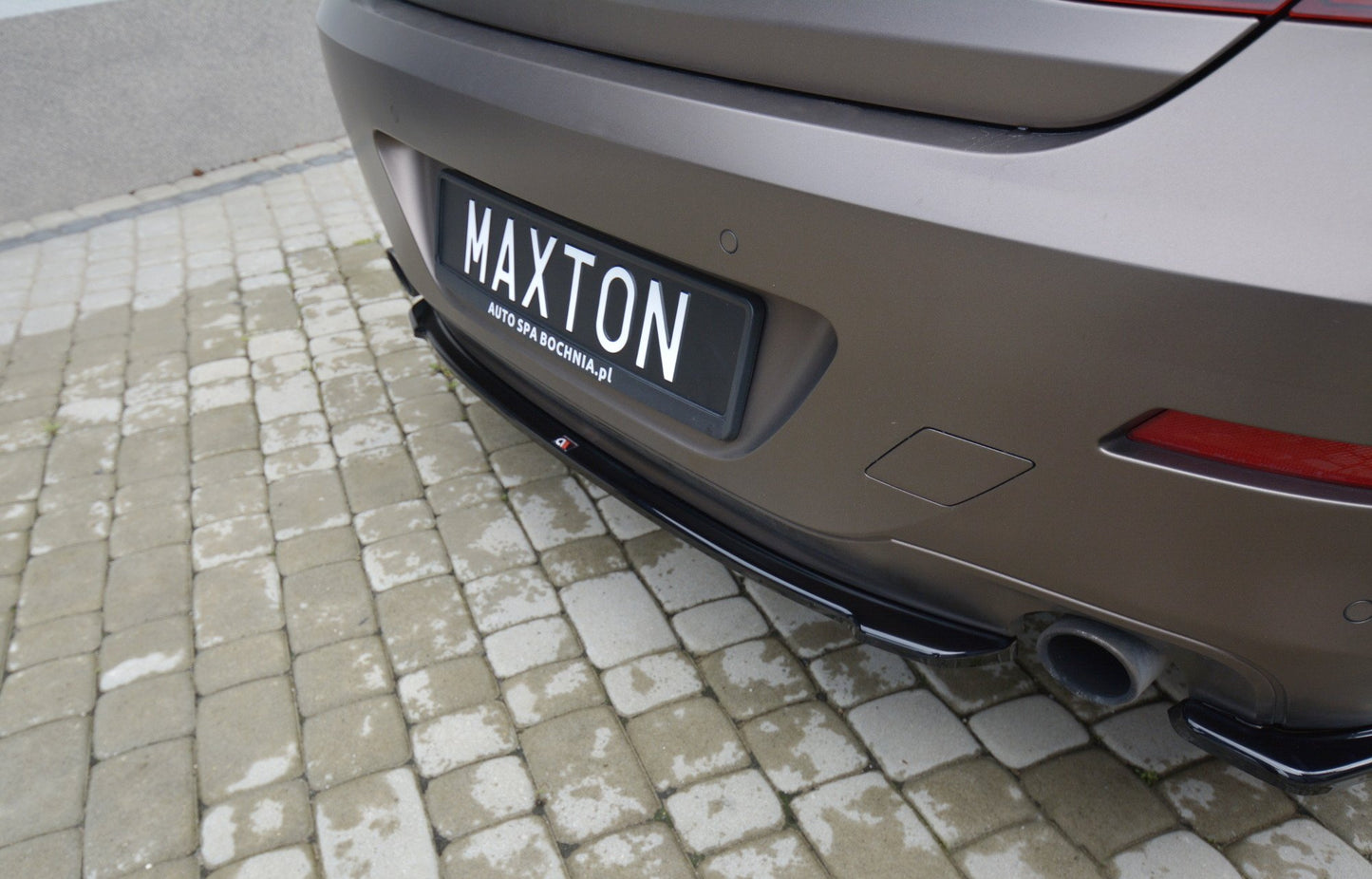 Mittlerer Diffusor Heck Ansatz für BMW 6er GRAN COUPÉ schwarz matt