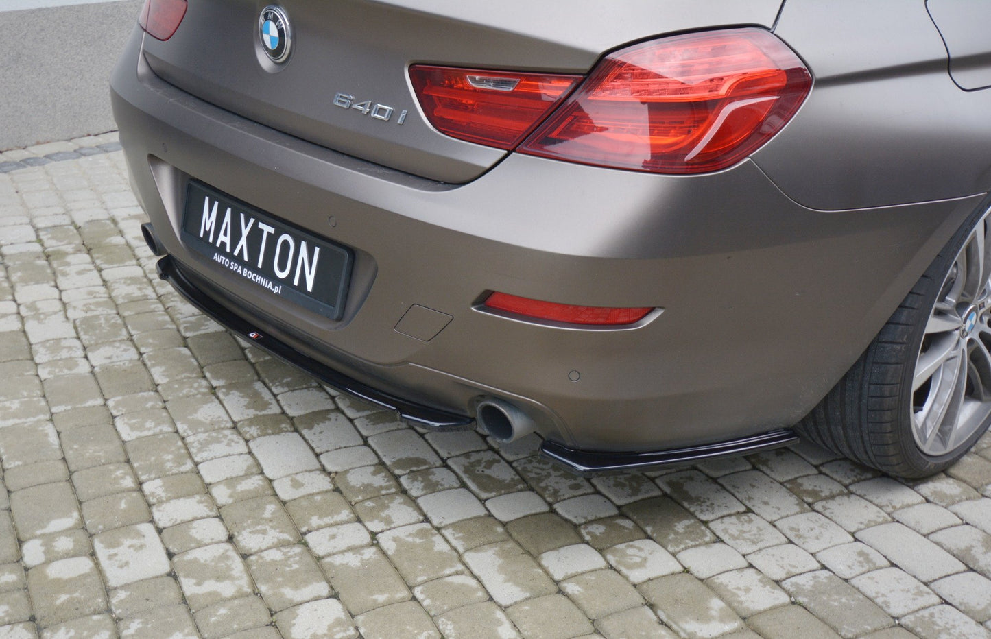 Mittlerer Diffusor Heck Ansatz für BMW 6er GRAN COUPÉ schwarz matt