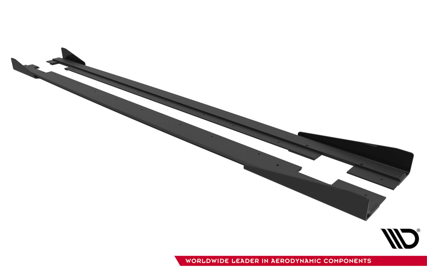 Street Pro Seitenschweller Ansatz für + Flaps Audi TT S / TT S-Line 8J Facelift schwarz Hochglanz