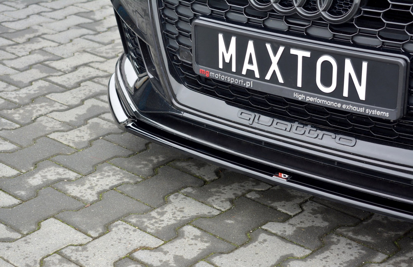 Front Ansatz V.2 für Audi RS3 8V FL Sportback schwarz Hochglanz