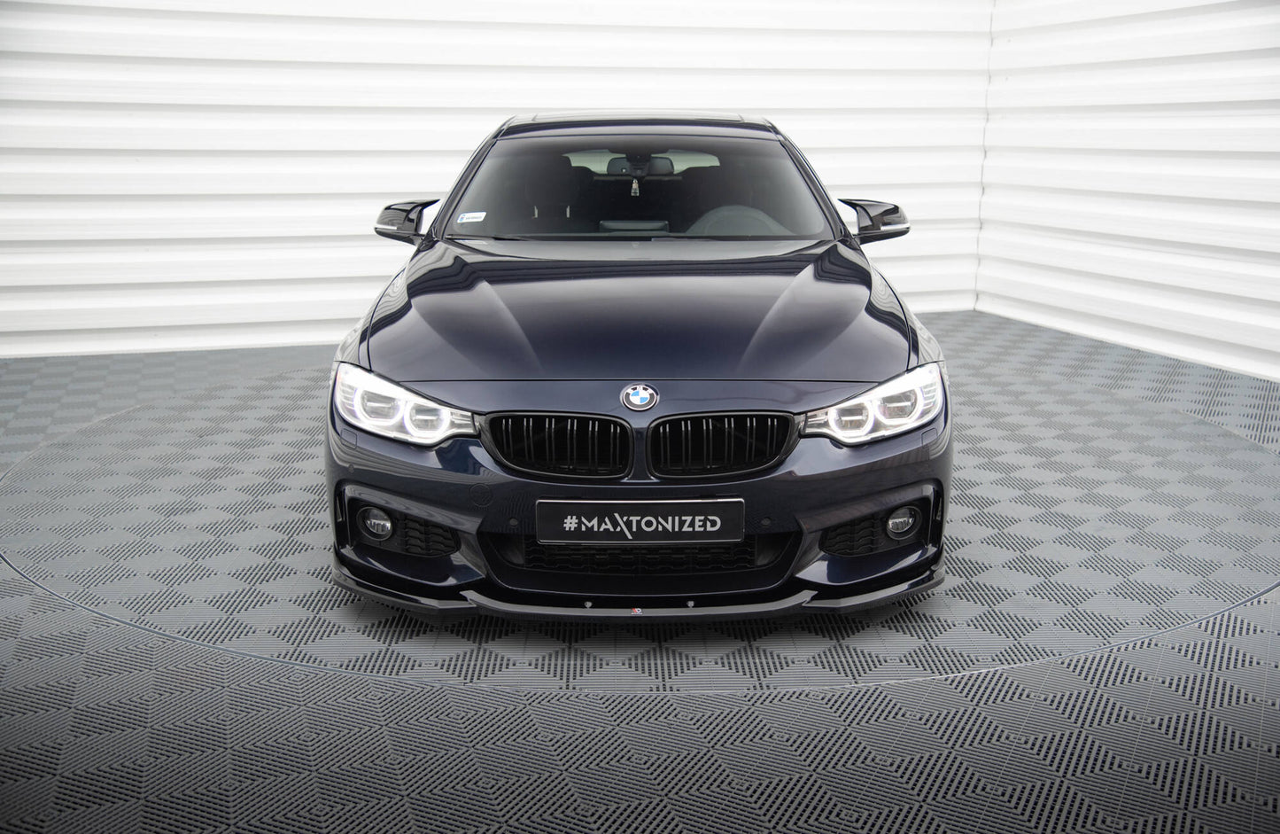 Front Ansatz V.6 für BMW 4er Coupe / Gran Coupe / Cabrio M-Paket F32 / F36 / F33 schwarz Hochglanz