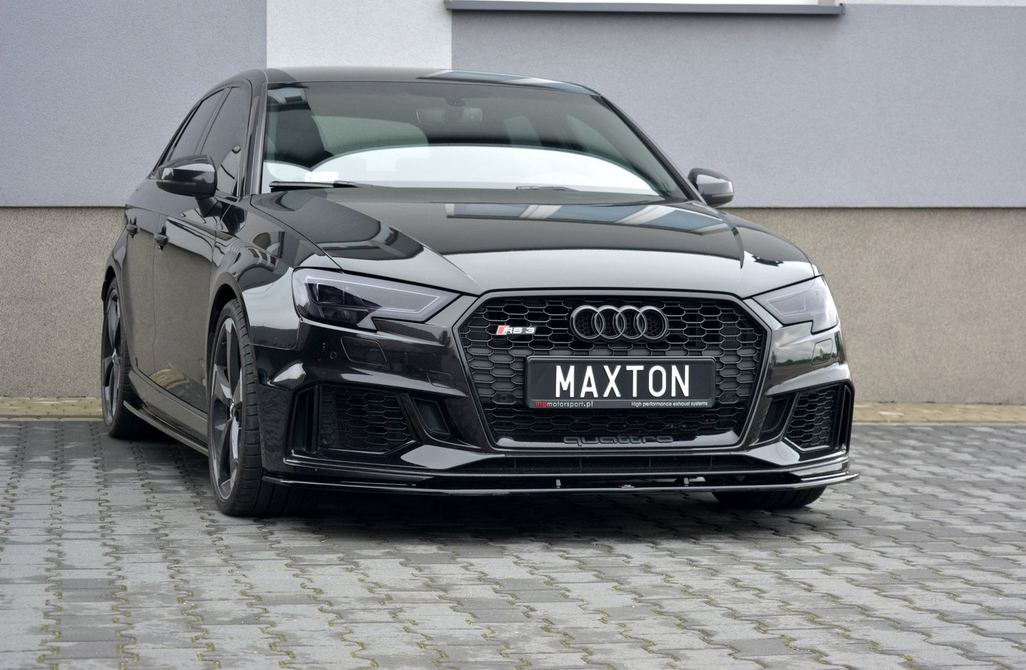 Front Ansatz V.1 für Audi RS3 8V FL Sportback schwarz Hochglanz