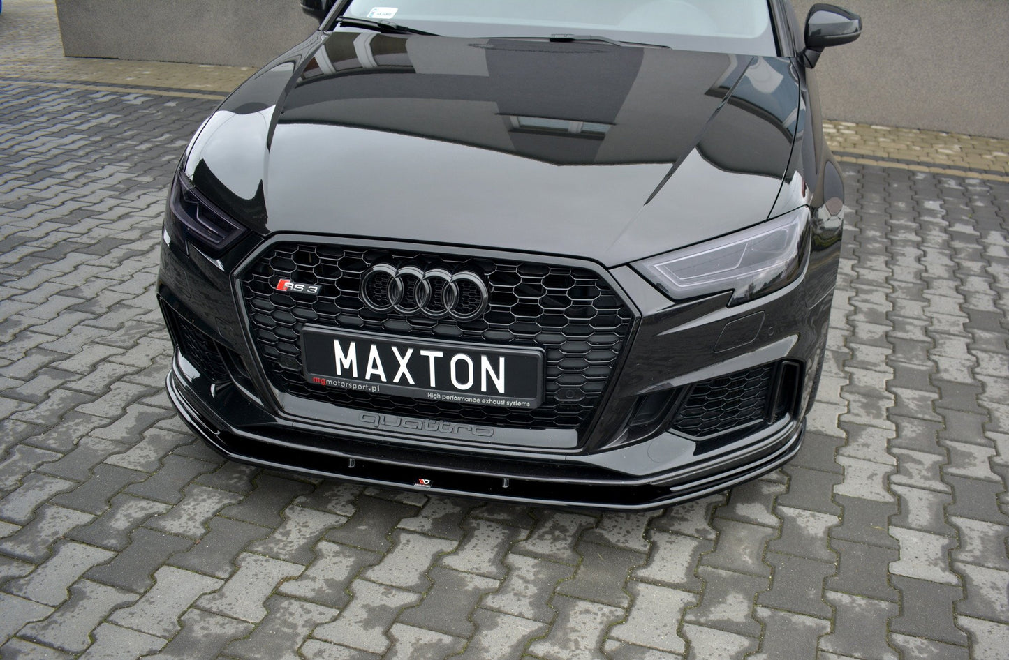 Front Ansatz V.1 für Audi RS3 8V FL Sportback schwarz Hochglanz