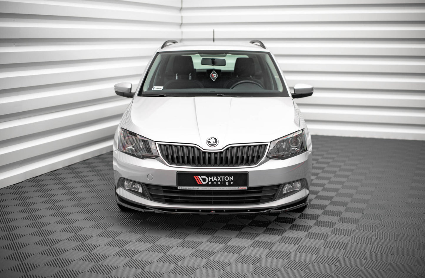 Front Ansatz V.2 für Skoda Fabia Mk3 schwarz Hochglanz