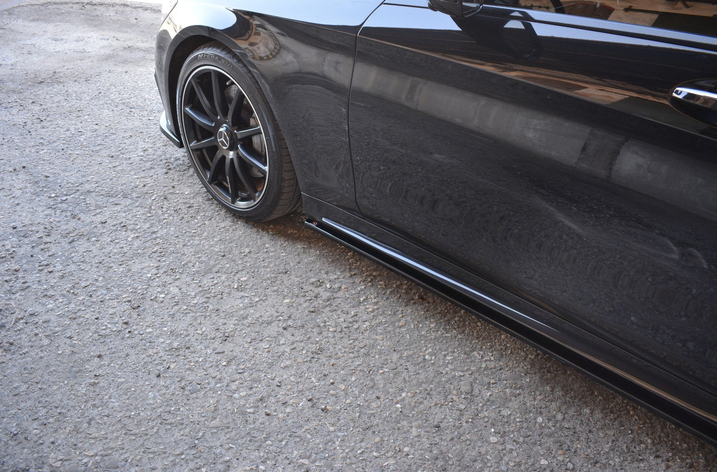 Seitenschweller Ansatz für Mercedes S-KLASSE AMG-LINE W222 schwarz Hochglanz