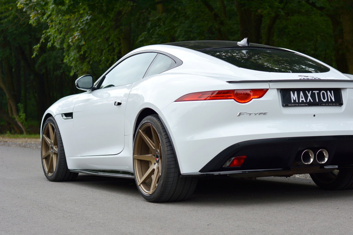 Seitenschweller Ansatz für JAGUAR F-TYPE schwarz Hochglanz