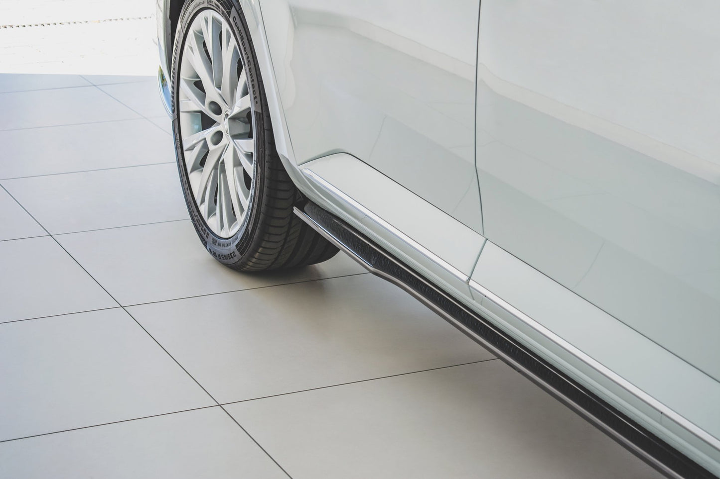 Seitenschweller Ansatz für Skoda Superb Liftback / Combi Mk3 Facelift schwarz Hochglanz