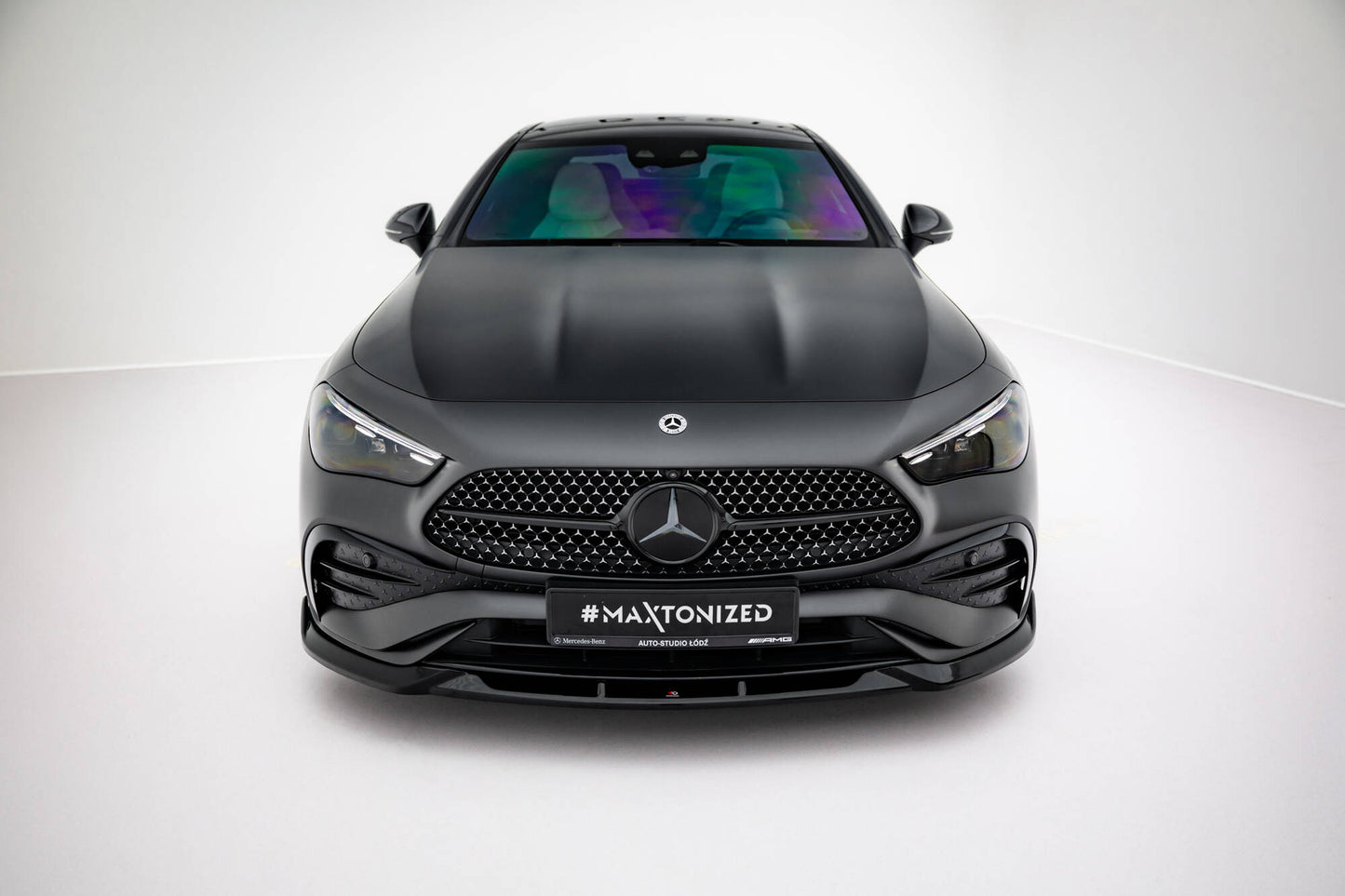 Front Ansatz V.2 für Mercedes-Benz CLE AMG-Line C236 schwarz Hochglanz