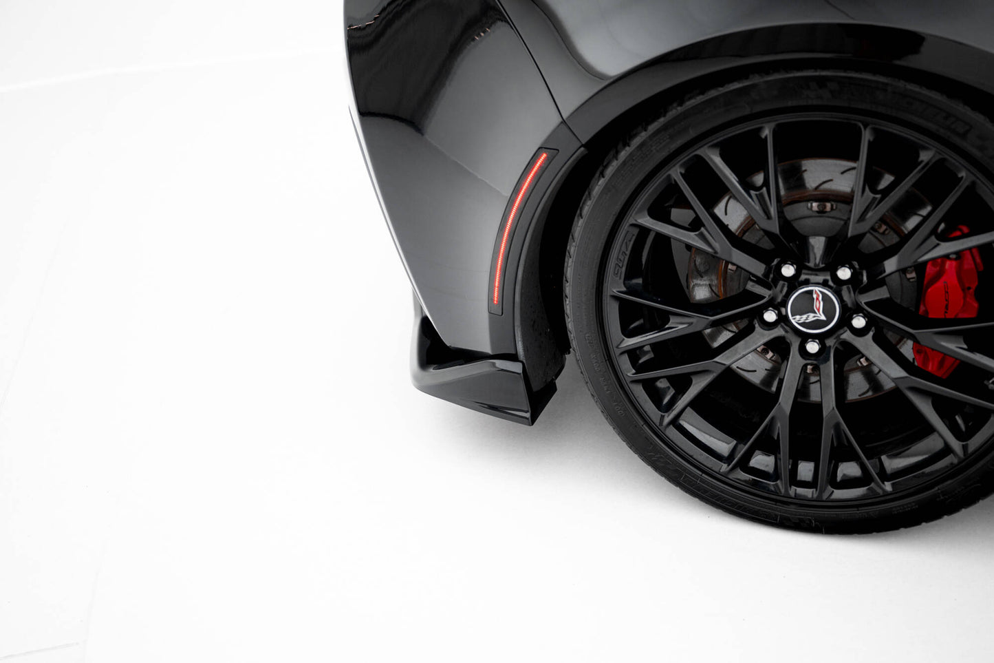 Mittlerer Diffusor Heck Ansatz DTM Look für Chevrolet Corvette Z06 C7 schwarz Hochglanz