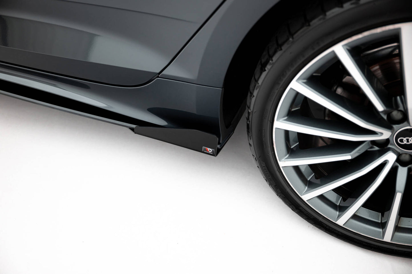 Street Pro Seitenschweller Ansatz für + Flaps Audi A5 Sportback F5 Facelift schwarz Hochglanz