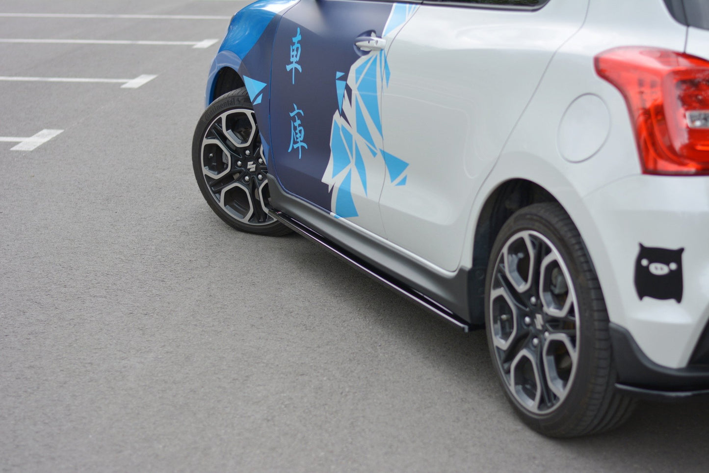 Seitenschweller Ansatz für SUZUKI SWIFT 6 SPORT schwarz Hochglanz