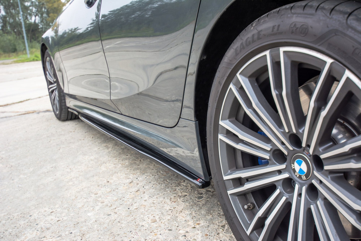 Seitenschweller Ansatz für BMW 3er M-Paket G20 schwarz Hochglanz