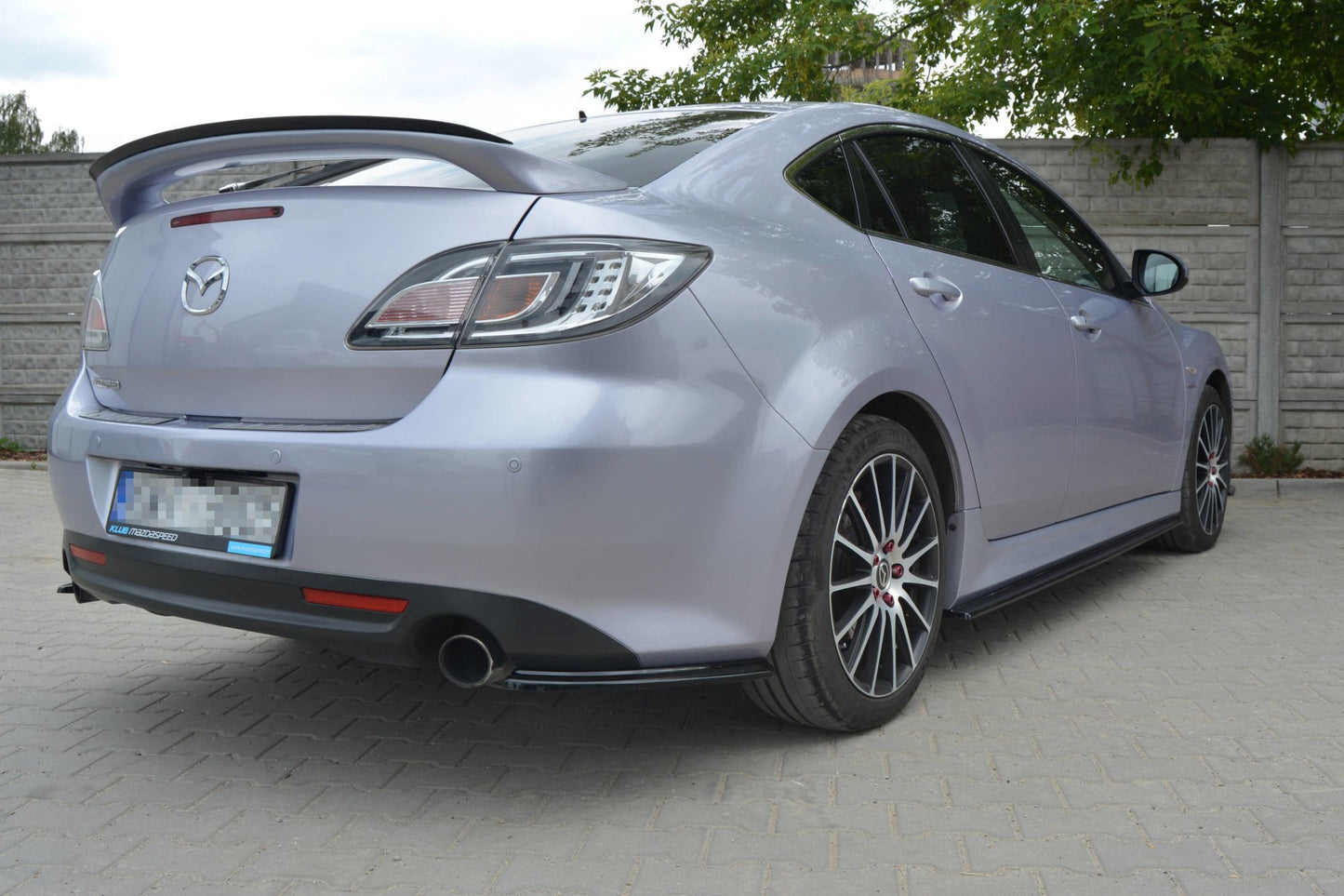 Seitenschweller Ansatz für MAZDA 6 MK2 SPORT HATCH (GH-SERIES) vor Facelift schwarz Hochglanz