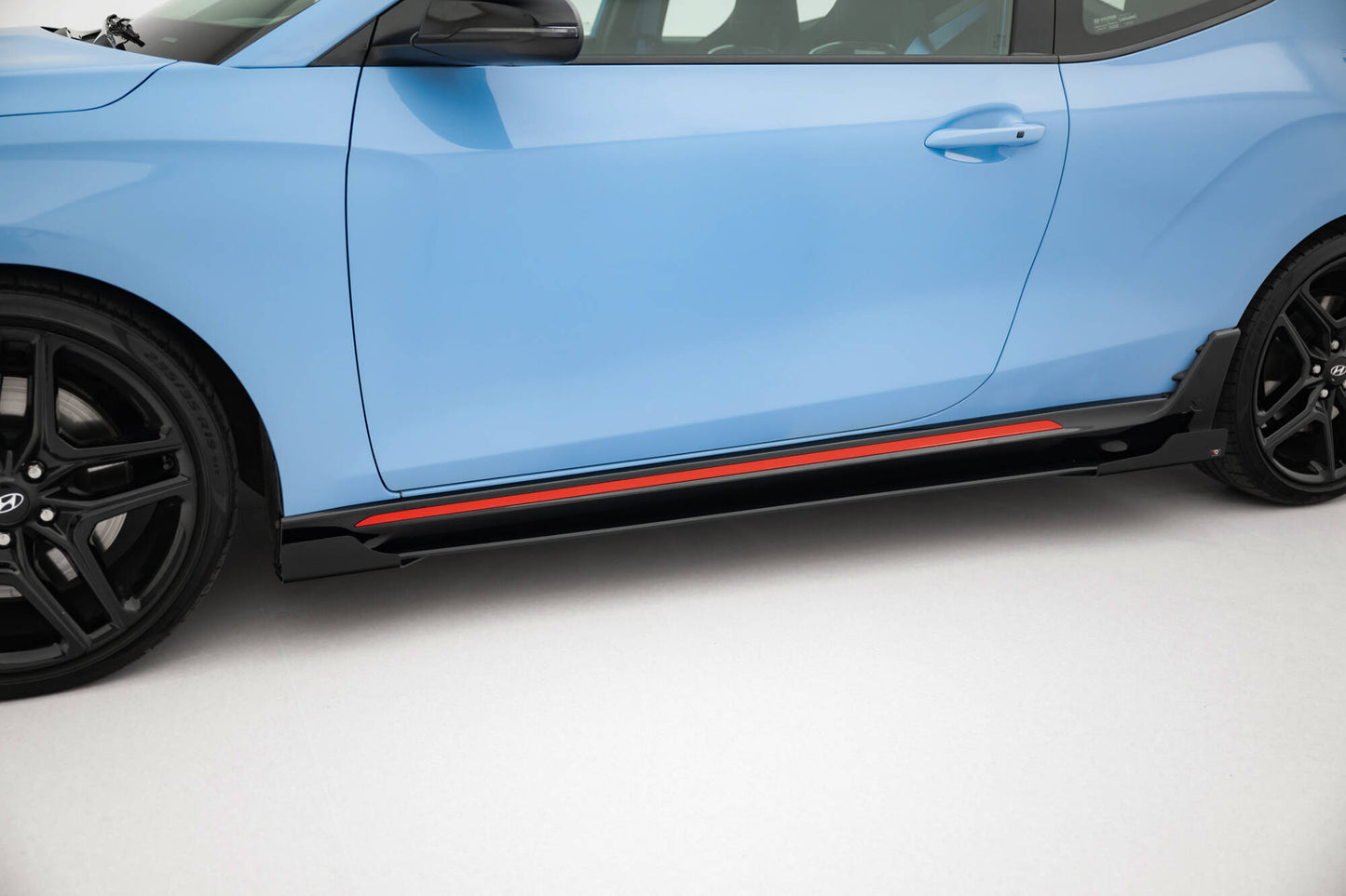 Street Pro Seitenschweller Ansatz + Flaps für Hyundai Veloster N Mk2 schwarz Hochglanz