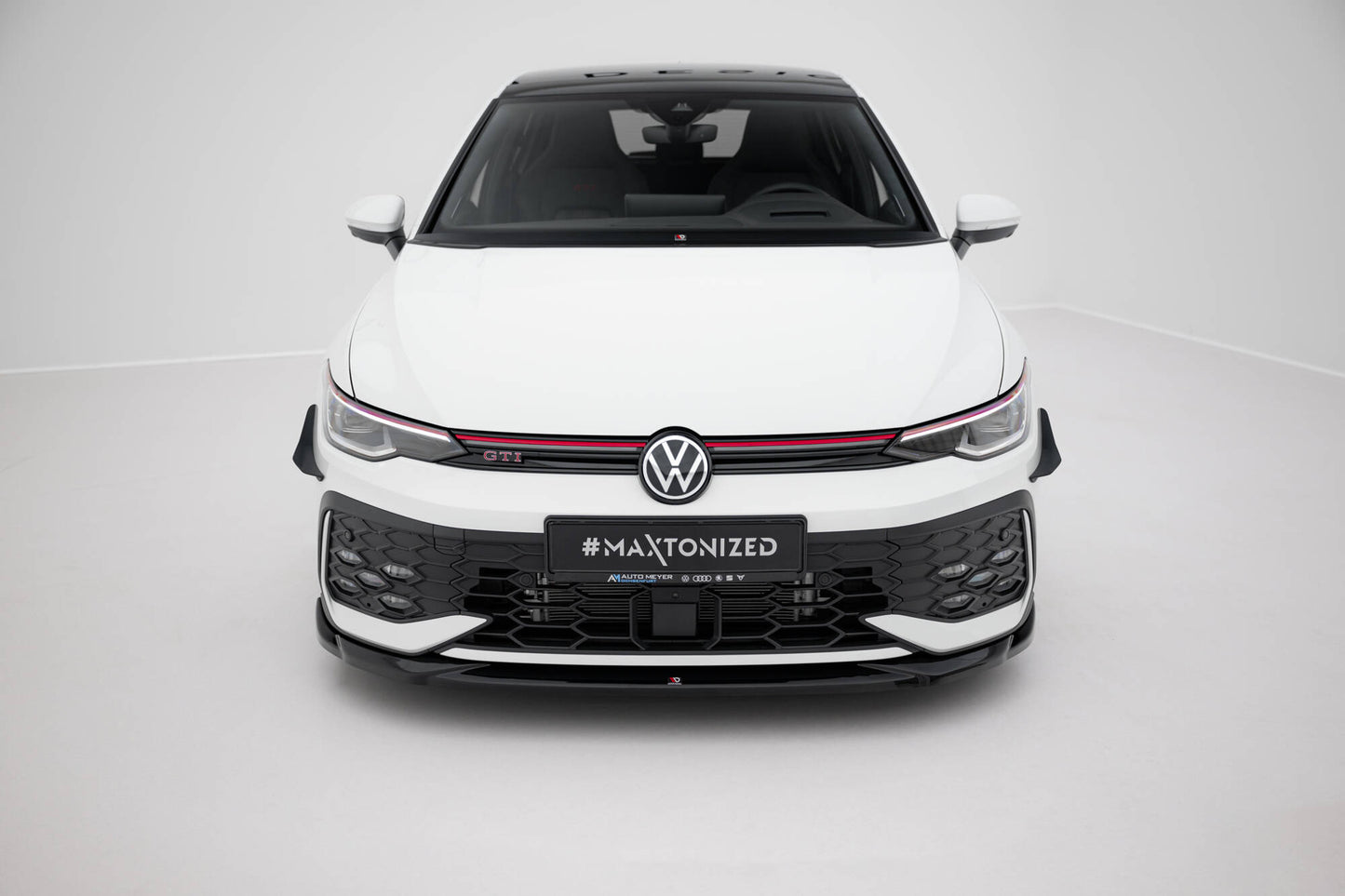 Front Ansatz V.4 für VW Golf GTI / GTE / R-Line Mk8 Facelift schwarz Hochglanz