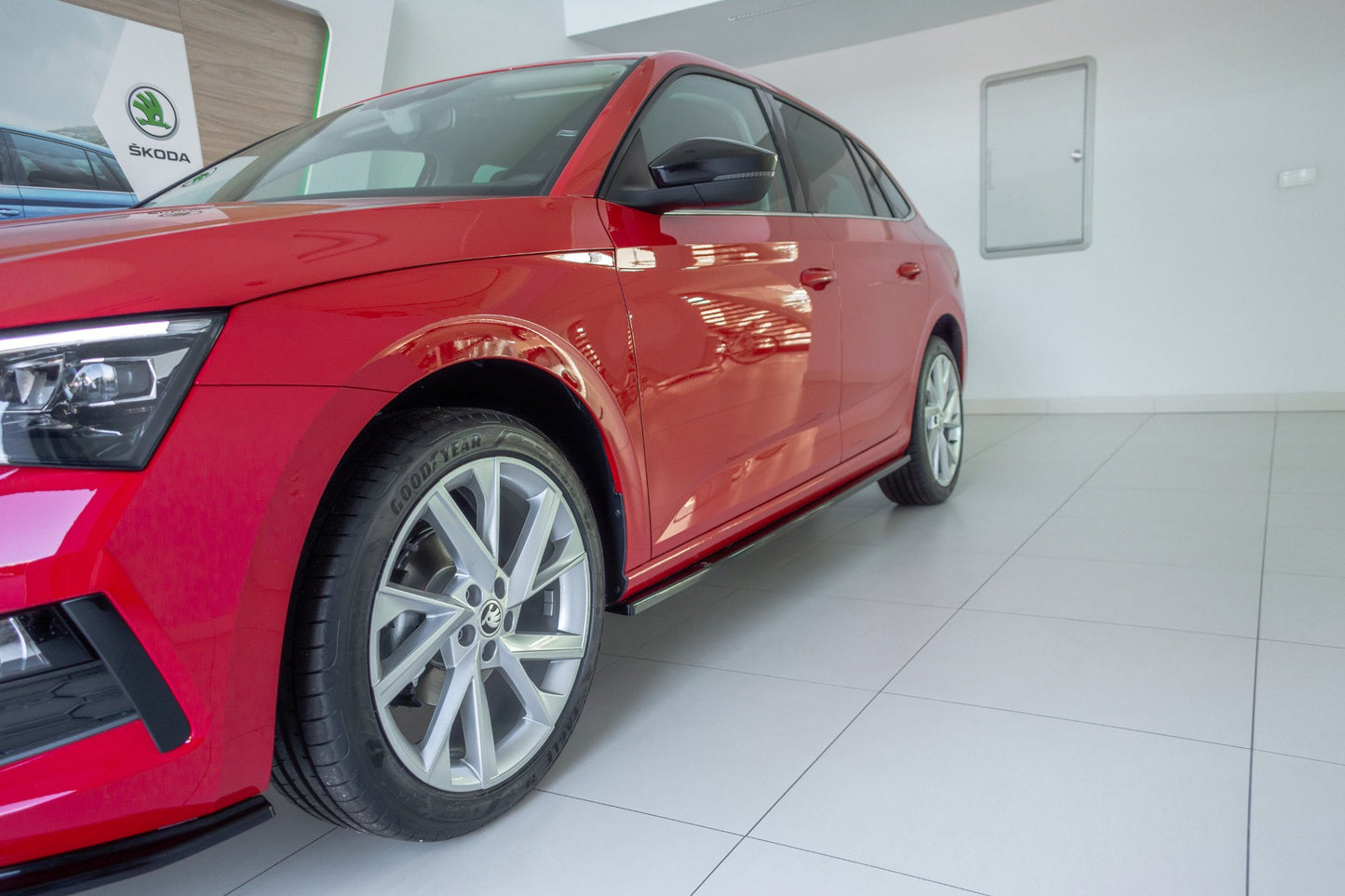 Seitenschweller Diffuser Skoda Scala schwarz Hochglanz