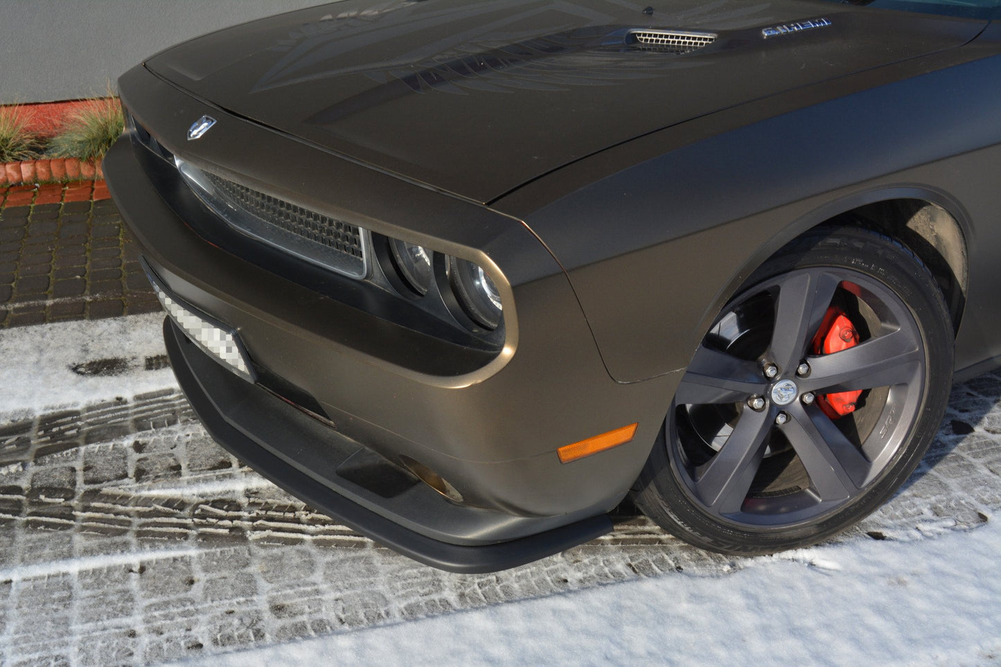 Front Ansatz für DODGE CHALLENGER MK3. PHASE-I SRT8 COUPE schwarz Hochglanz