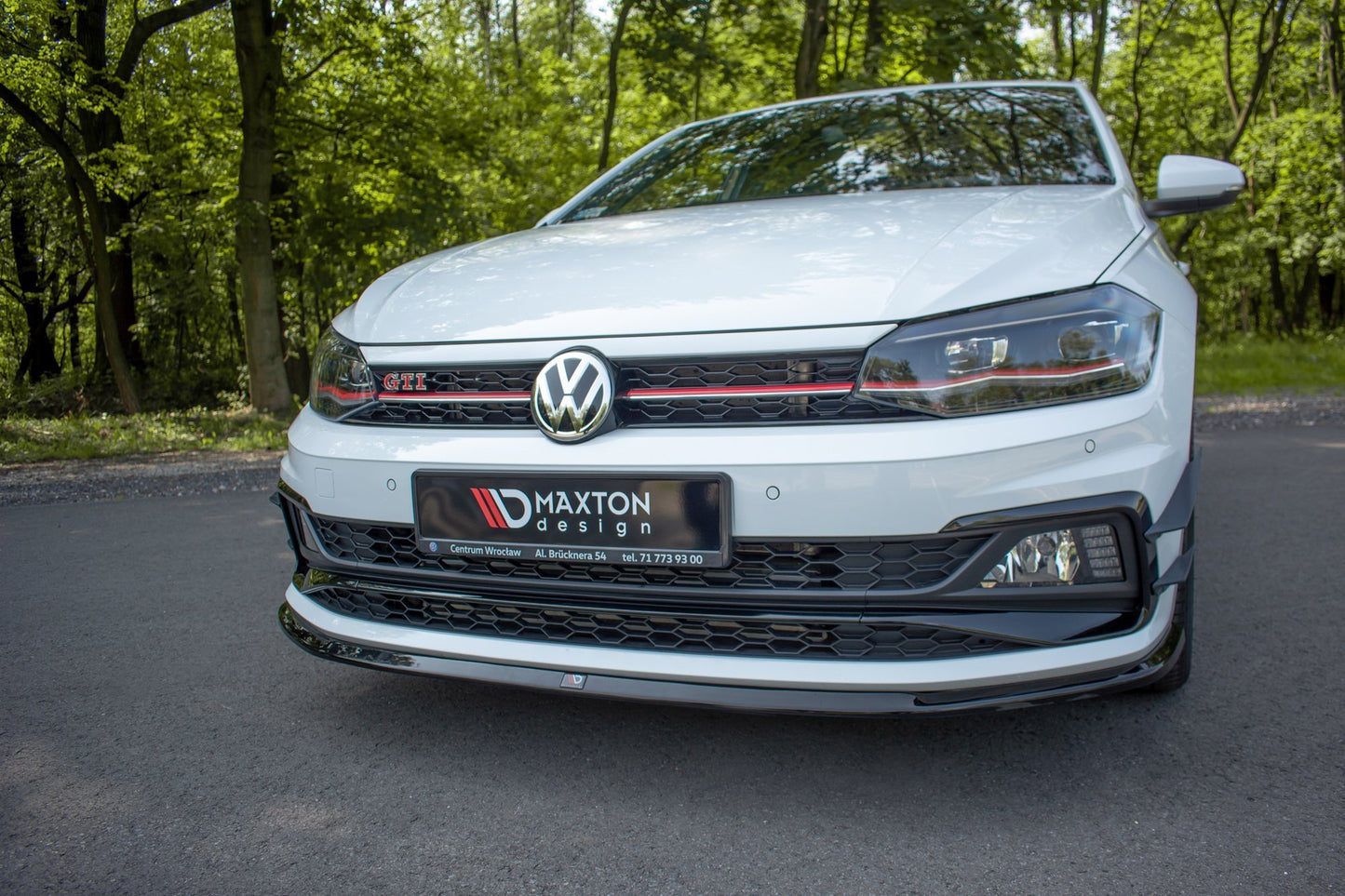 Front Ansatz V.3 für VW Polo GTI / R-line Mk6 schwarz Hochglanz