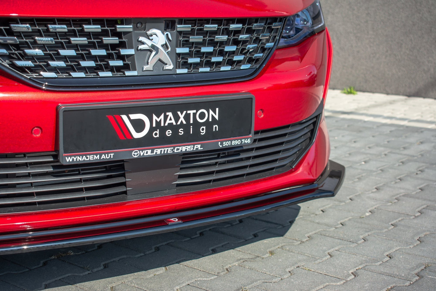 Front Ansatz V.2 für Peugeot 508 Mk2 schwarz Hochglanz