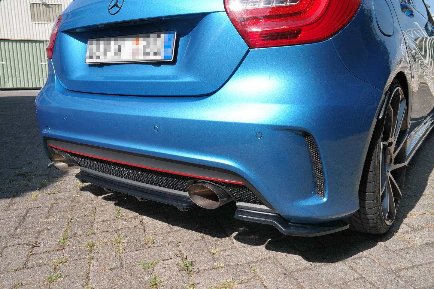 Heckansatz im DTM LOOK Mercedes W176 AMG-LINE vor Facelift schwarz Hochglanz