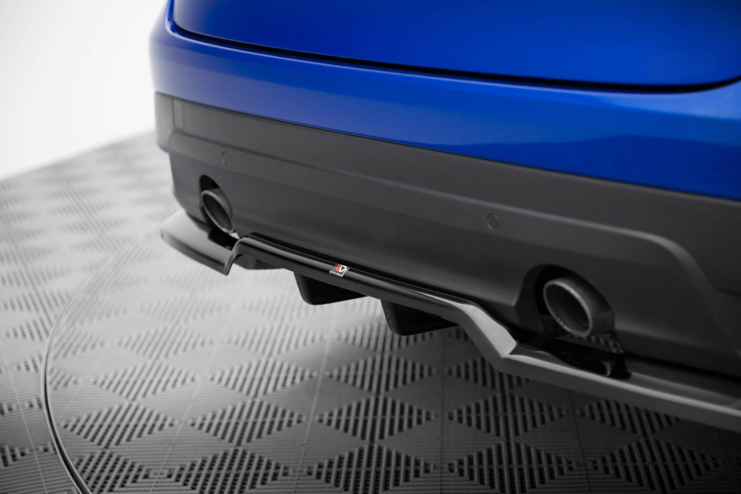 Mittlerer Cup Diffusor DTM Look Heck Ansatz für Jaguar F-Pace R-Sport Mk1 schwarz Hochglanz
