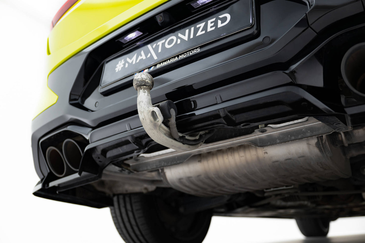 Mittlerer Cup Diffusor DTM Look Heck Ansatz für BMW X4M F98 Facelift schwarz Hochglanz