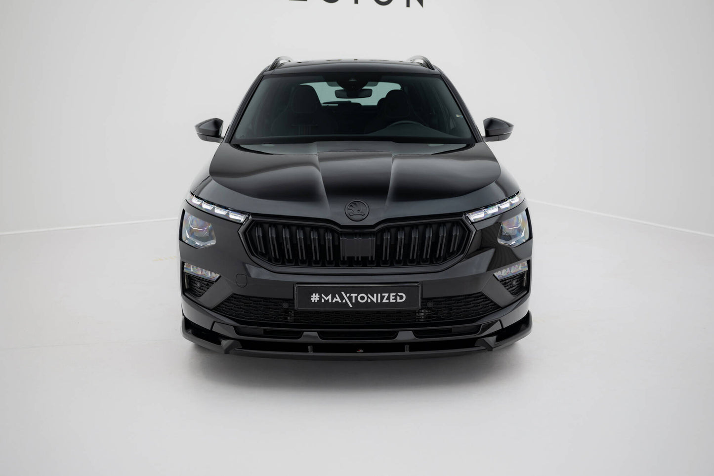 Front Ansatz V.2 für Skoda Kamiq Monte Carlo Mk1 Facelift schwarz Hochglanz