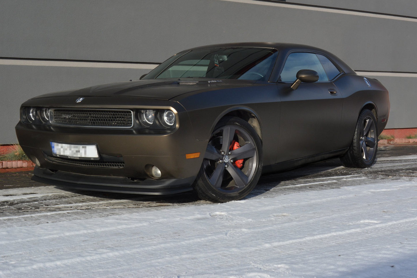 Front Ansatz für DODGE CHALLENGER MK3. PHASE-I SRT8 COUPE schwarz Hochglanz