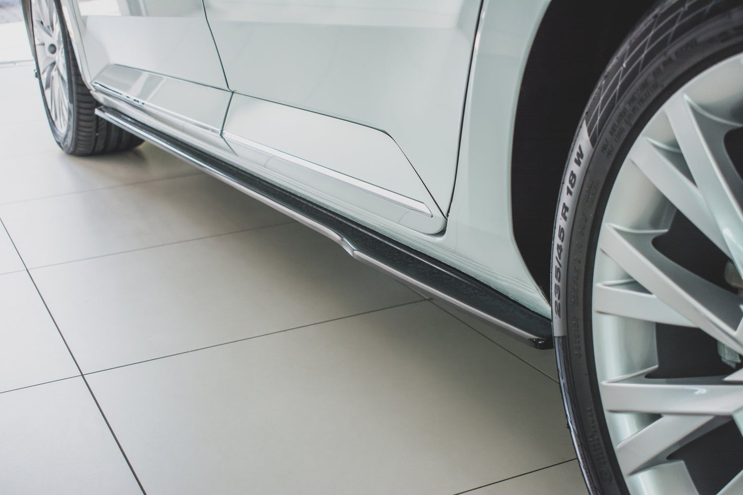 Seitenschweller Ansatz für Skoda Superb Liftback / Combi Mk3 Facelift schwarz Hochglanz