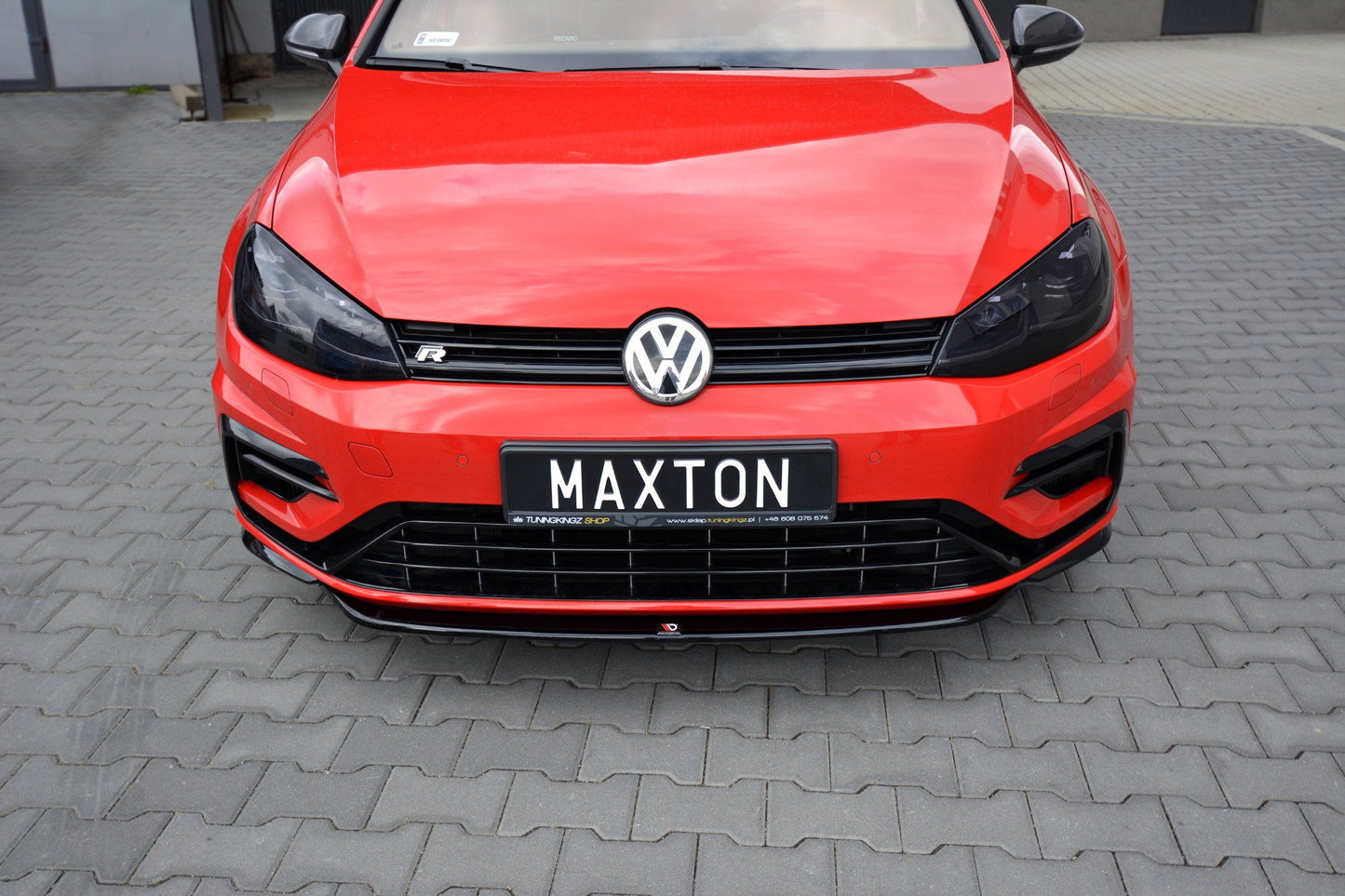 Front Ansatz V.5 für VW Golf 7 R / R-Line Facelift schwarz matt