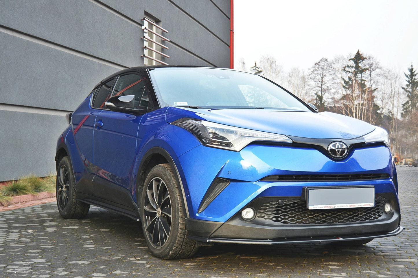 Front Ansatz V.1 für TOYOTA C-HR schwarz Hochglanz