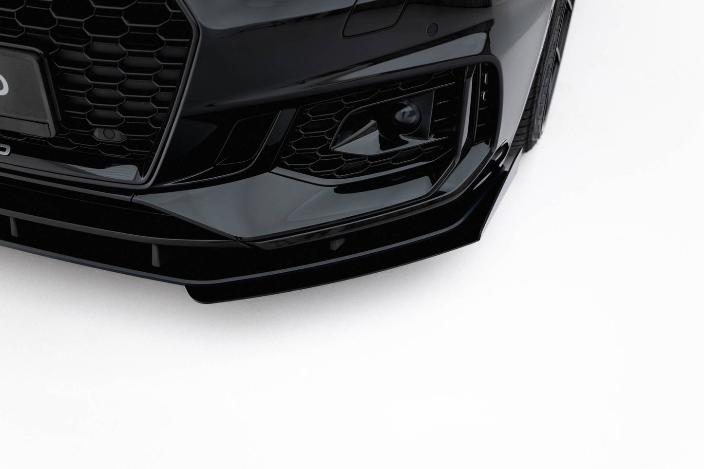 Street Pro Front Ansatz + Flaps für Audi RS5 Coupe / Sportback F5 schwarz Hochglanz