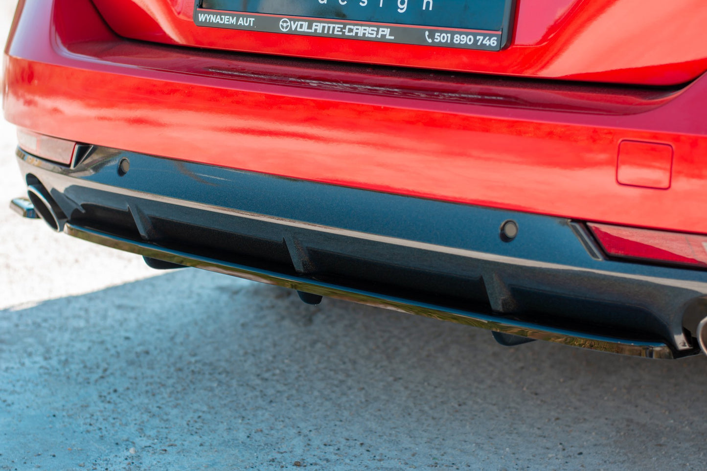 Heckansatz(mit einem vertikalem balken) Peugeot 508 BenzinMk2 schwarz Hochglanz