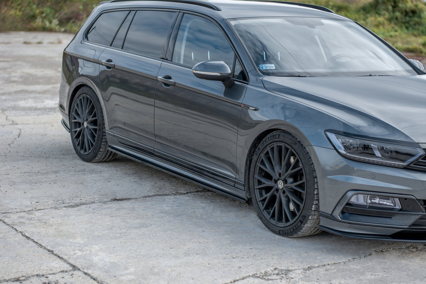 Seitenschweller Ansatz für Volkswagen Passat R-Line B8 Carbon Look