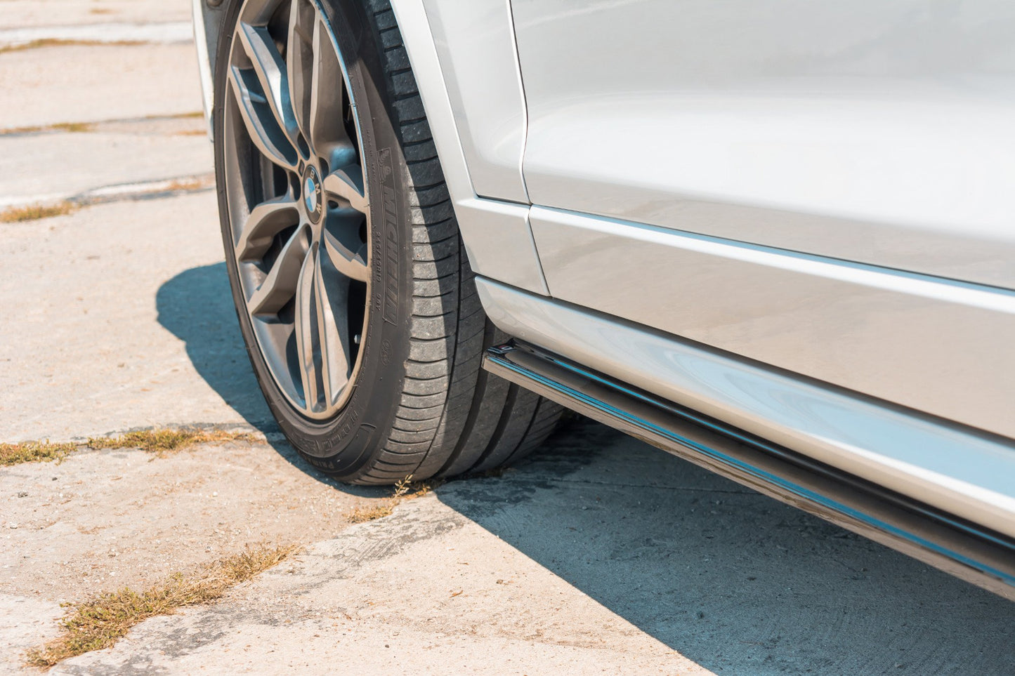 Seitenschweller Ansatz für BMW X3 M-Paket F25 Facelift schwarz Hochglanz