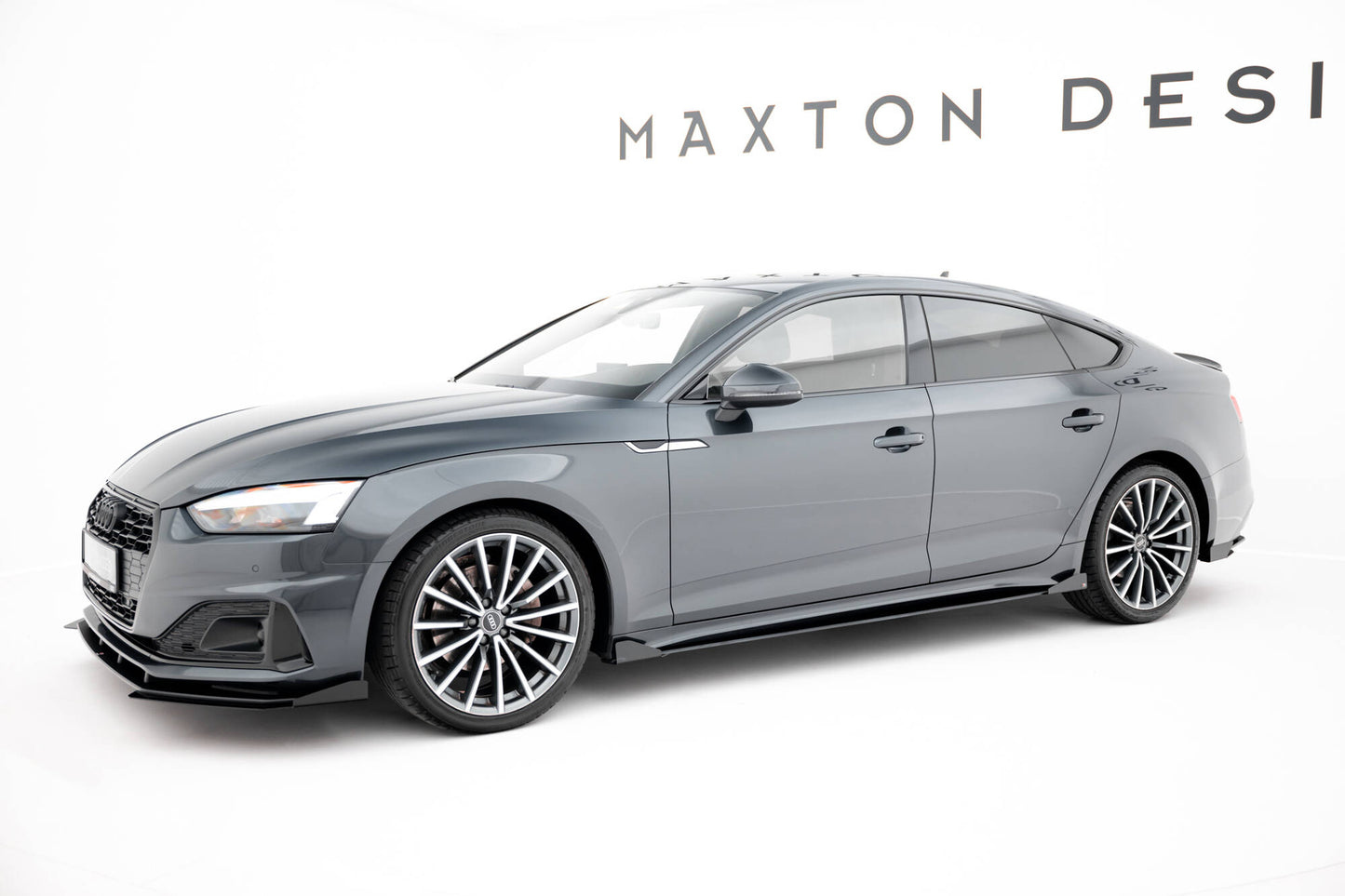 Street Pro Seitenschweller Ansatz für + Flaps Audi A5 Sportback F5 Facelift schwarz Hochglanz