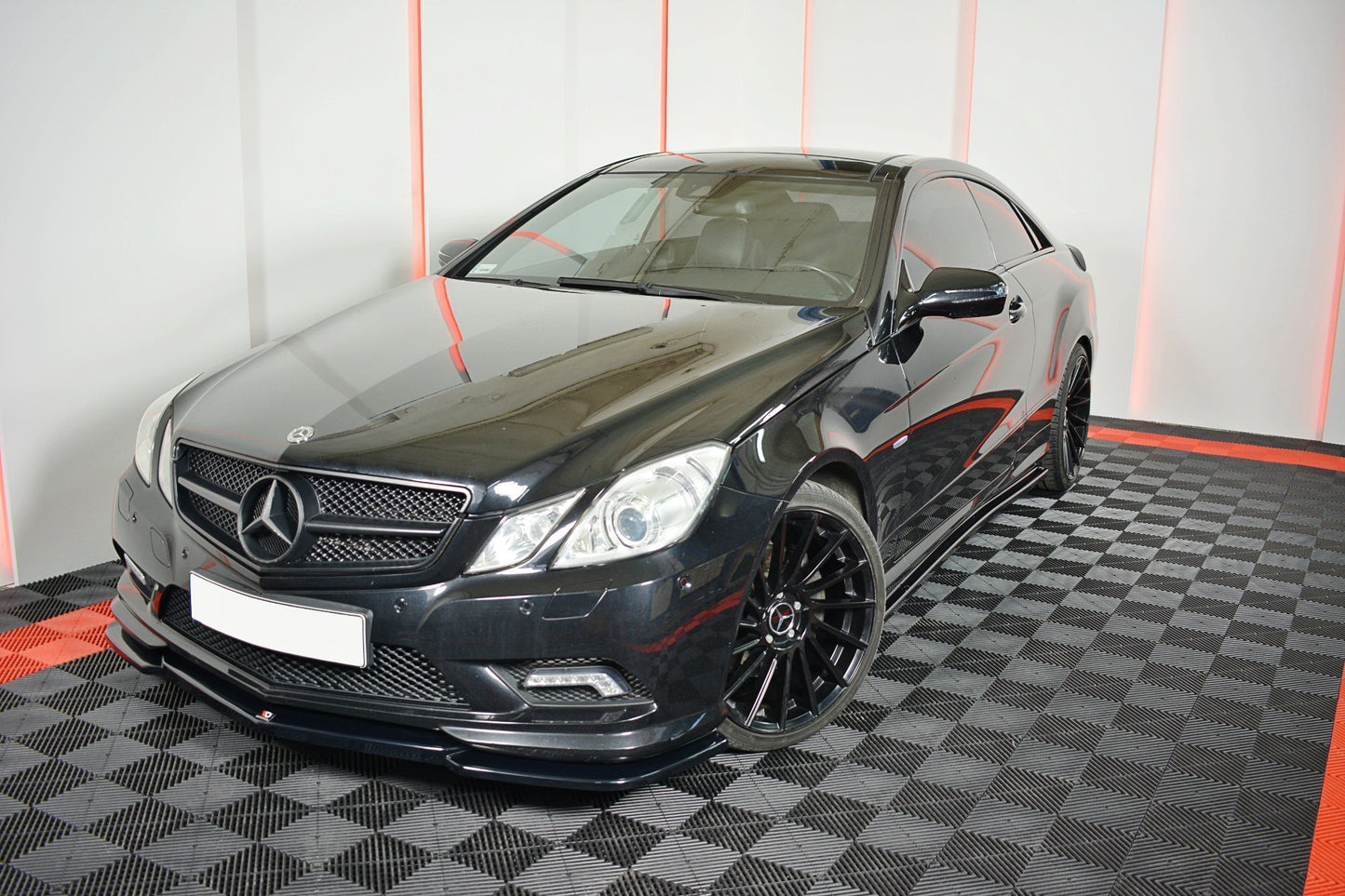 Seitenschweller Ansatz für Mercedes-Benz E-Klasse W207 Coupe AMG-Line schwarz Hochglanz