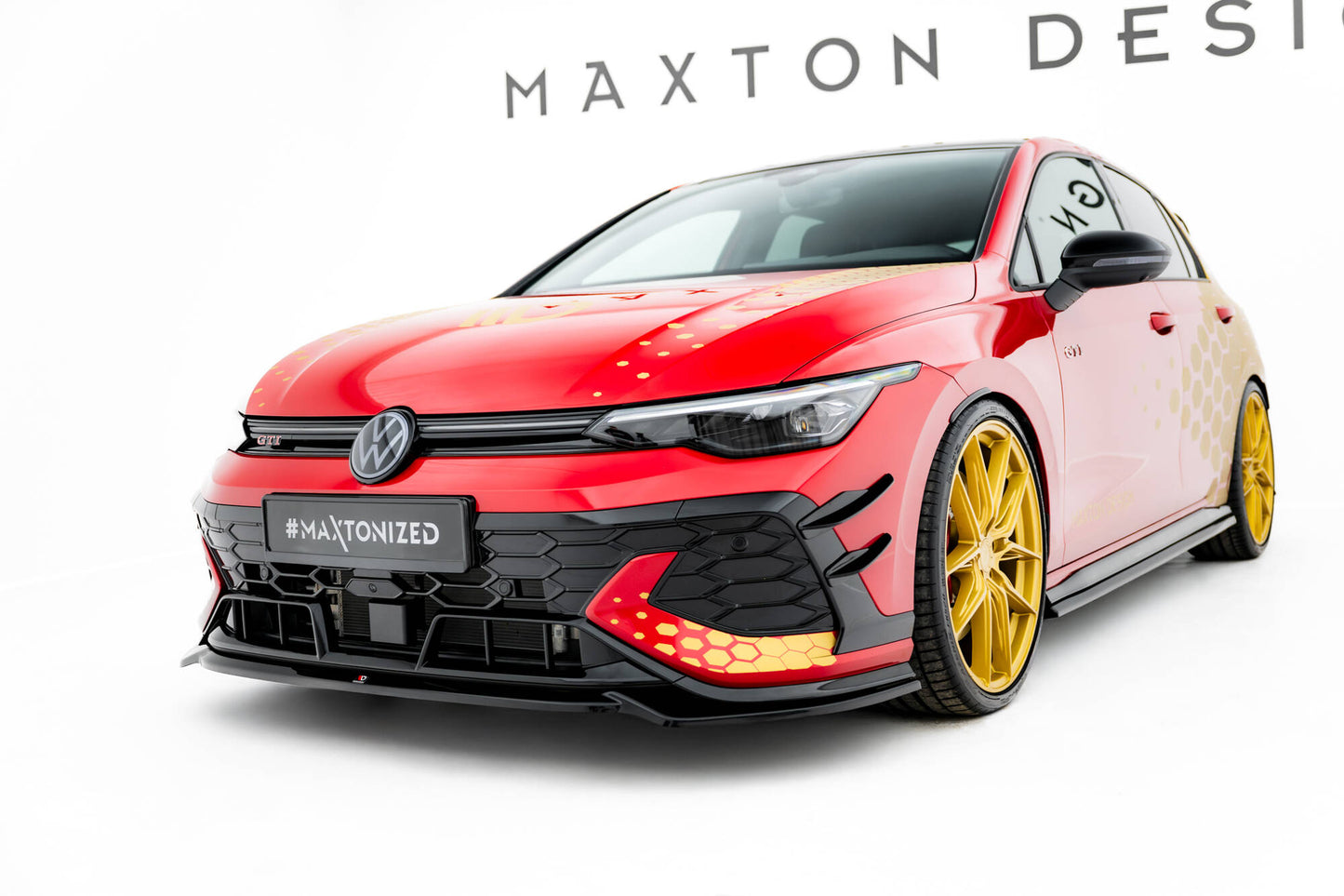 Front Ansatz V.4 für VW Golf GTI Clubsport Mk8 Facelift schwarz Hochglanz
