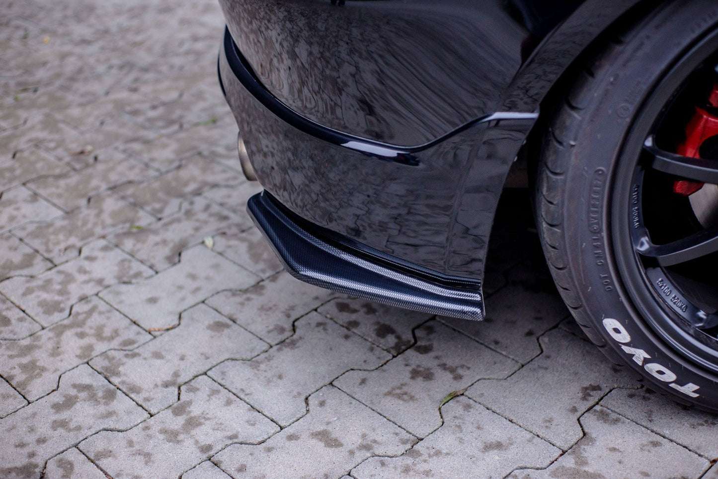 Heck Ansatz Flaps Diffusor für AUDI HONDA CIVIC EP3 (MK7) TYPE-R/S FACELIFT schwarz Hochglanz