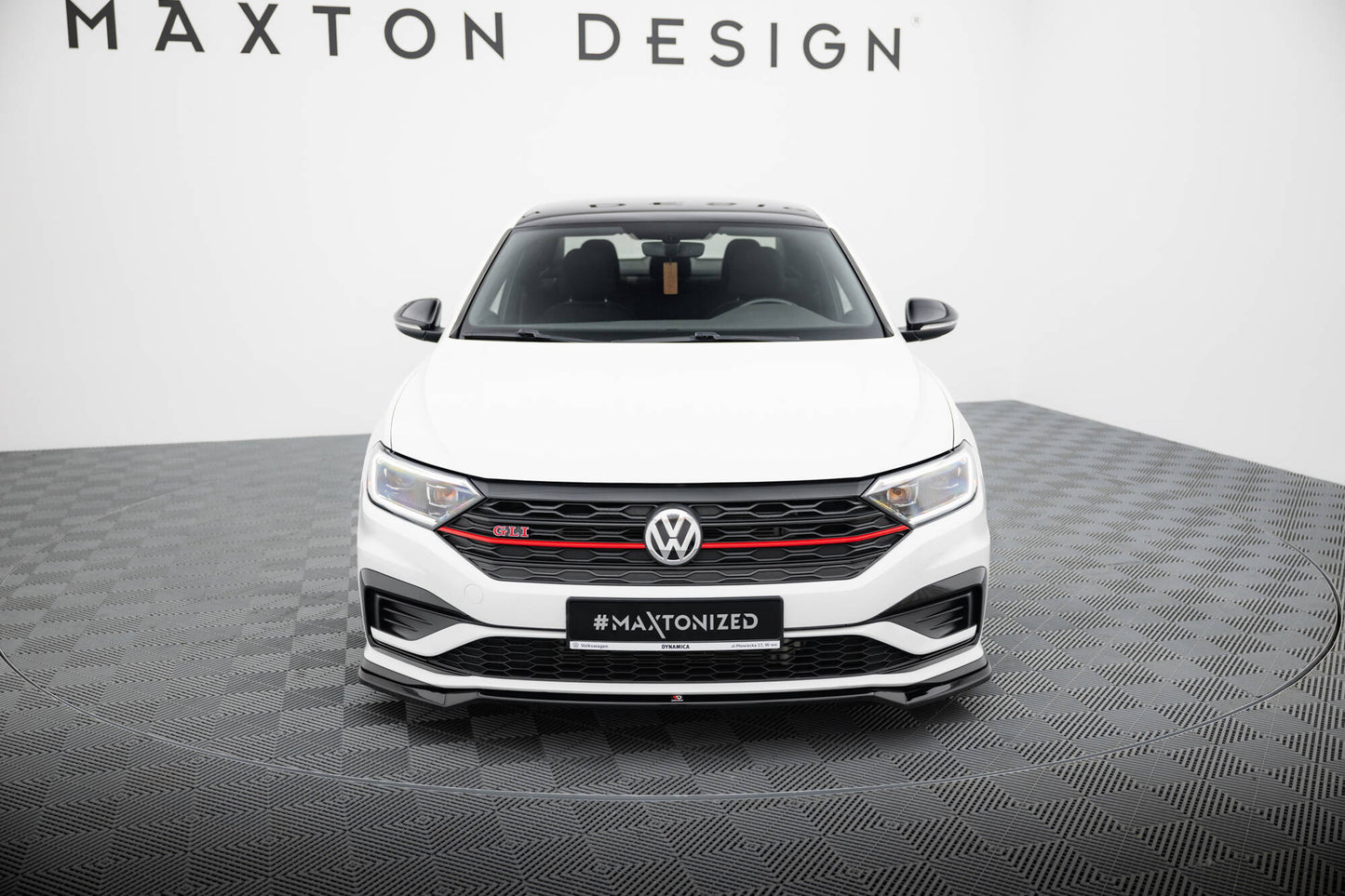 Front Ansatz V.2 für Volkswagen Jetta GLI Mk7 schwarz Hochglanz